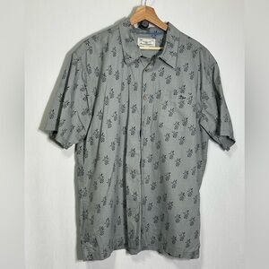Honolua Surf Company short-sleeved button-up shirt pineapple pattern - grey XL